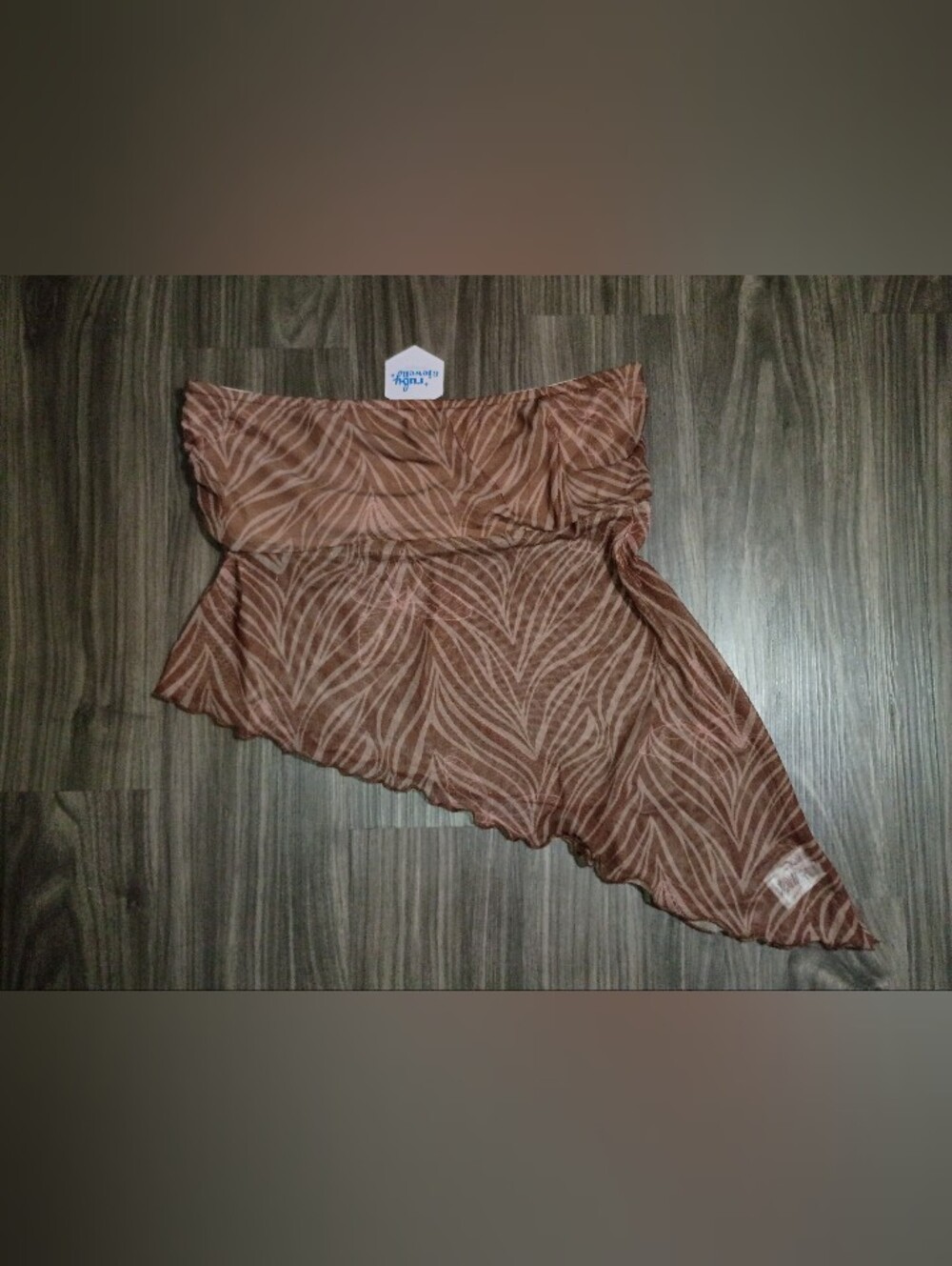 Brown Strapless Top